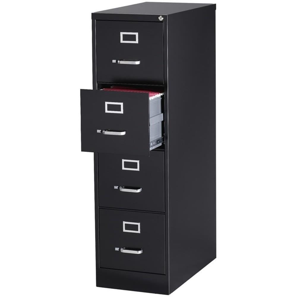 Black 4-Drawer Metal Vertical Filing Cabinet X760