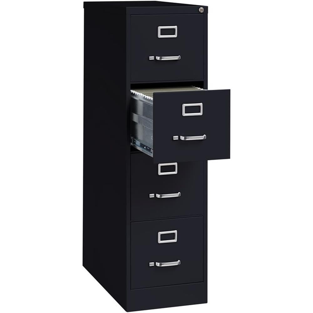 Black 4-Drawer Metal Vertical Filing Cabinet X760