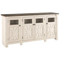 Extra Large Two-Tone Weathered Oak TV Stand S268