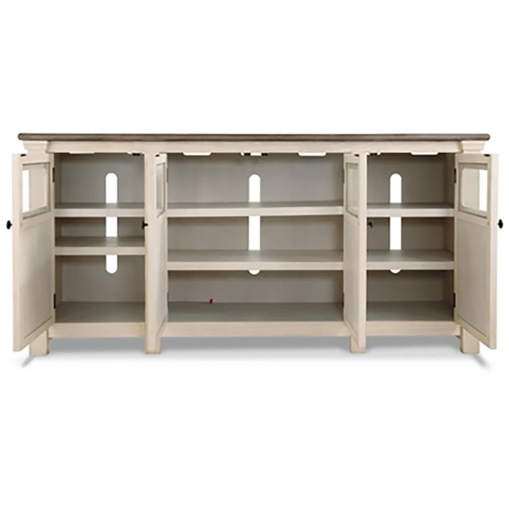 Extra Large Two-Tone Weathered Oak TV Stand S268