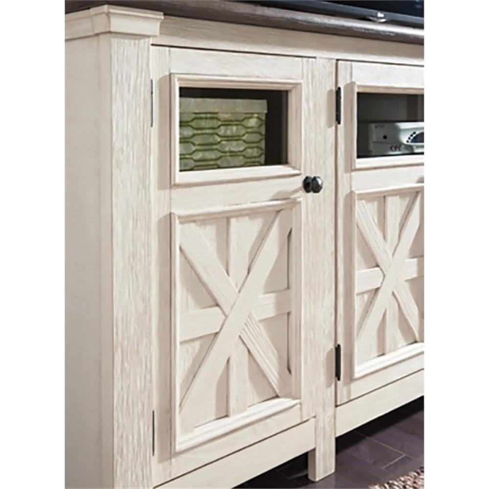 Extra Large Two-Tone Weathered Oak TV Stand S268