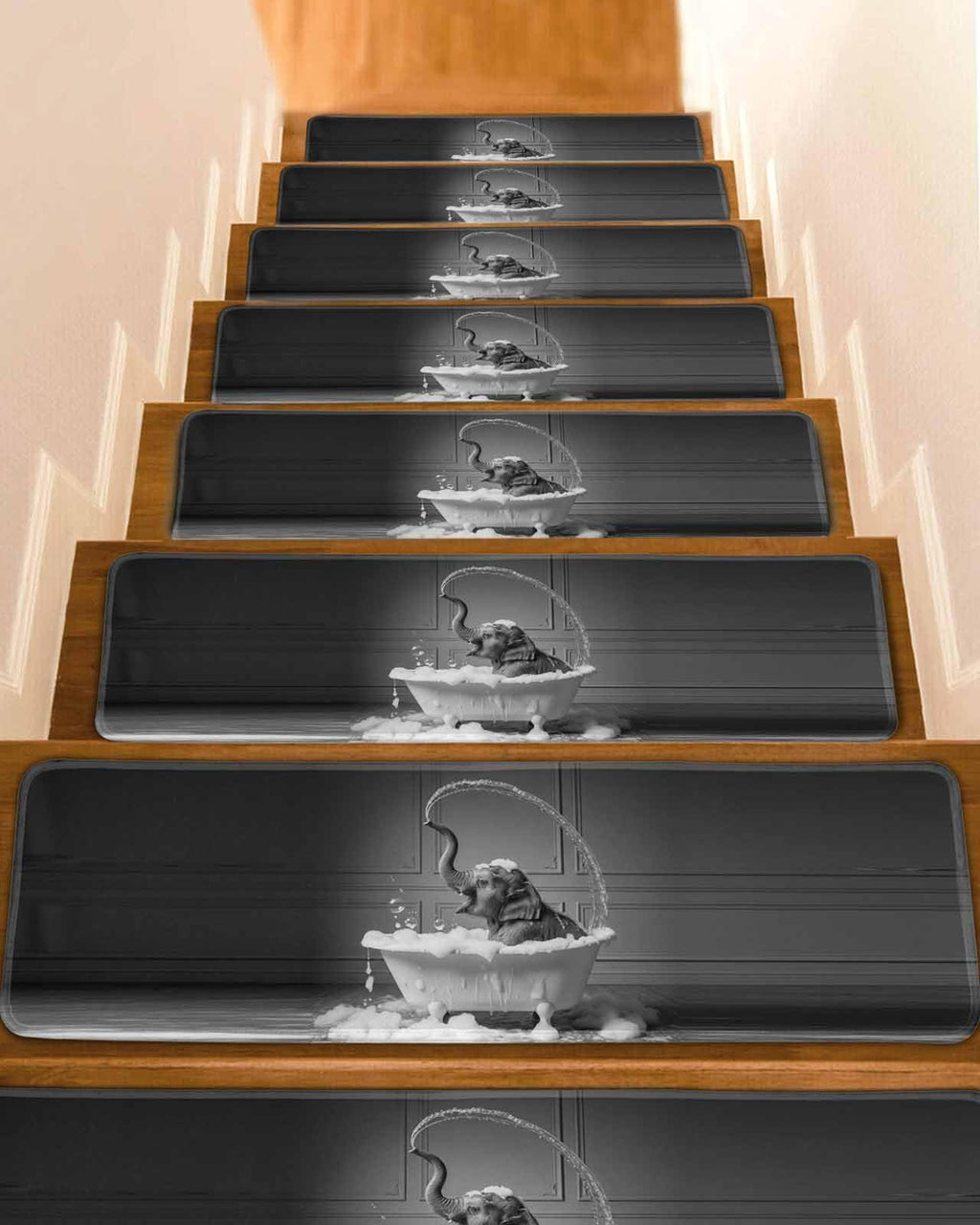 Grey Non Slip Stair Treads 15PCS Y606