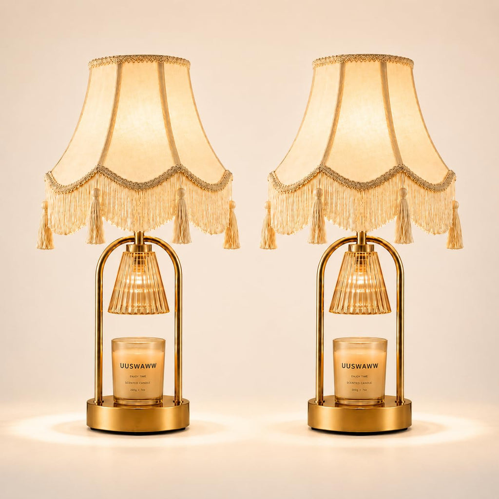 Dimmable Table Lamp and Candle Warmer Set of 2 V8489