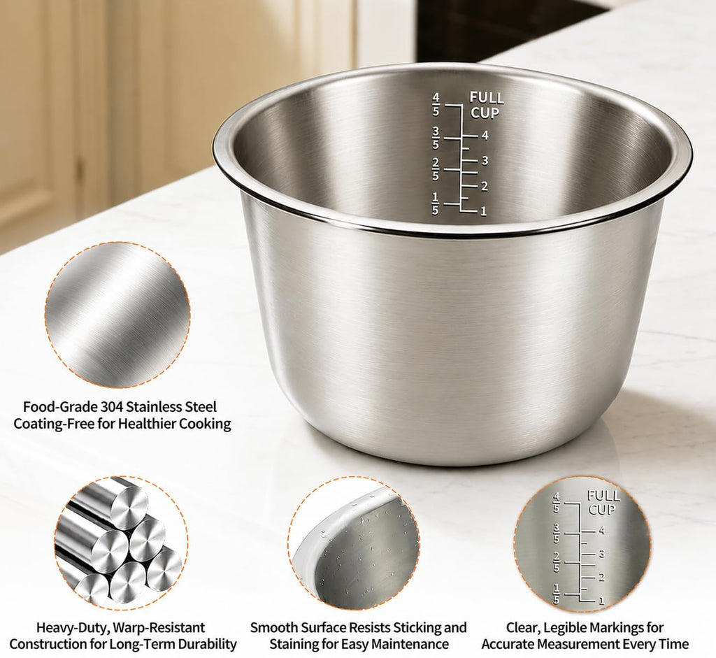 Stainless Steel Replacement Inner Pot Bowl D142