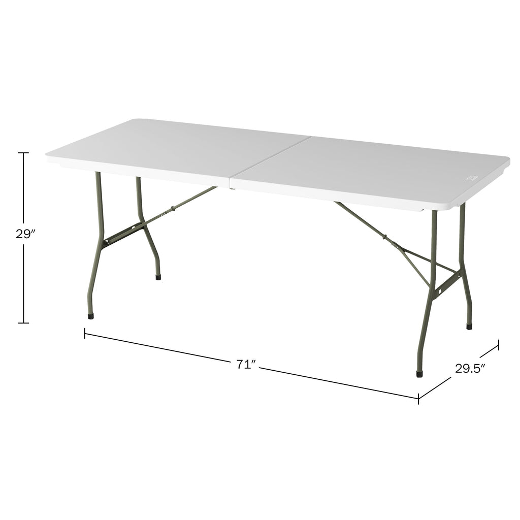 White 6ft Portable Folding Table Q81240