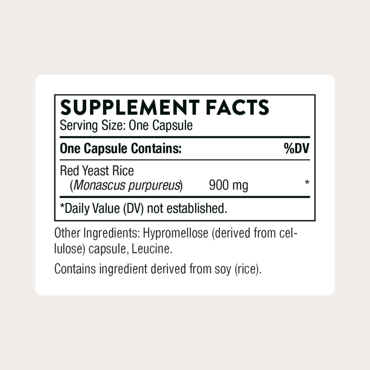 Red Yeast Rice 900 mg 120 Capsules L457483