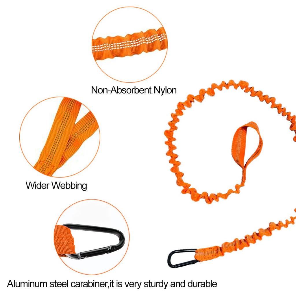 2 Pack Stretchable Paddle Leash with Carabiner D104406
