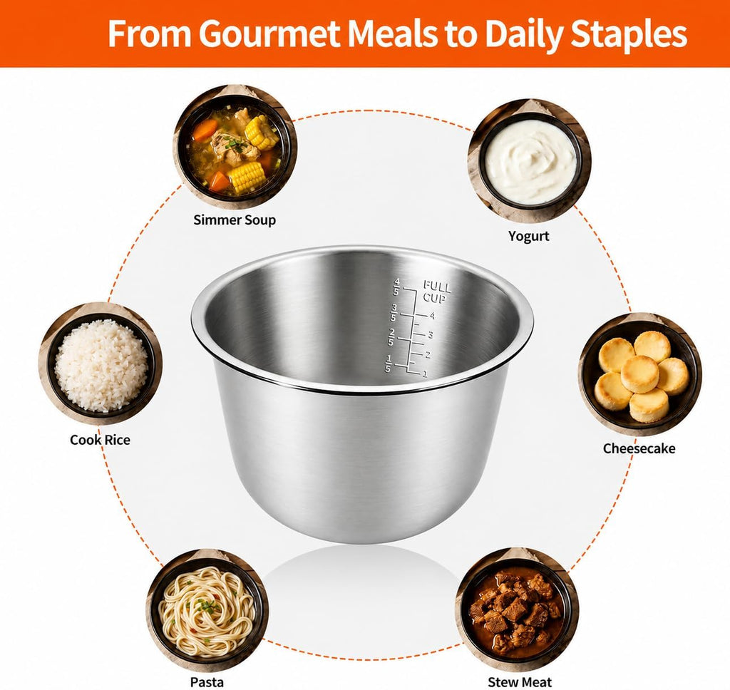 Stainless Steel Replacement Inner Pot Bowl D142
