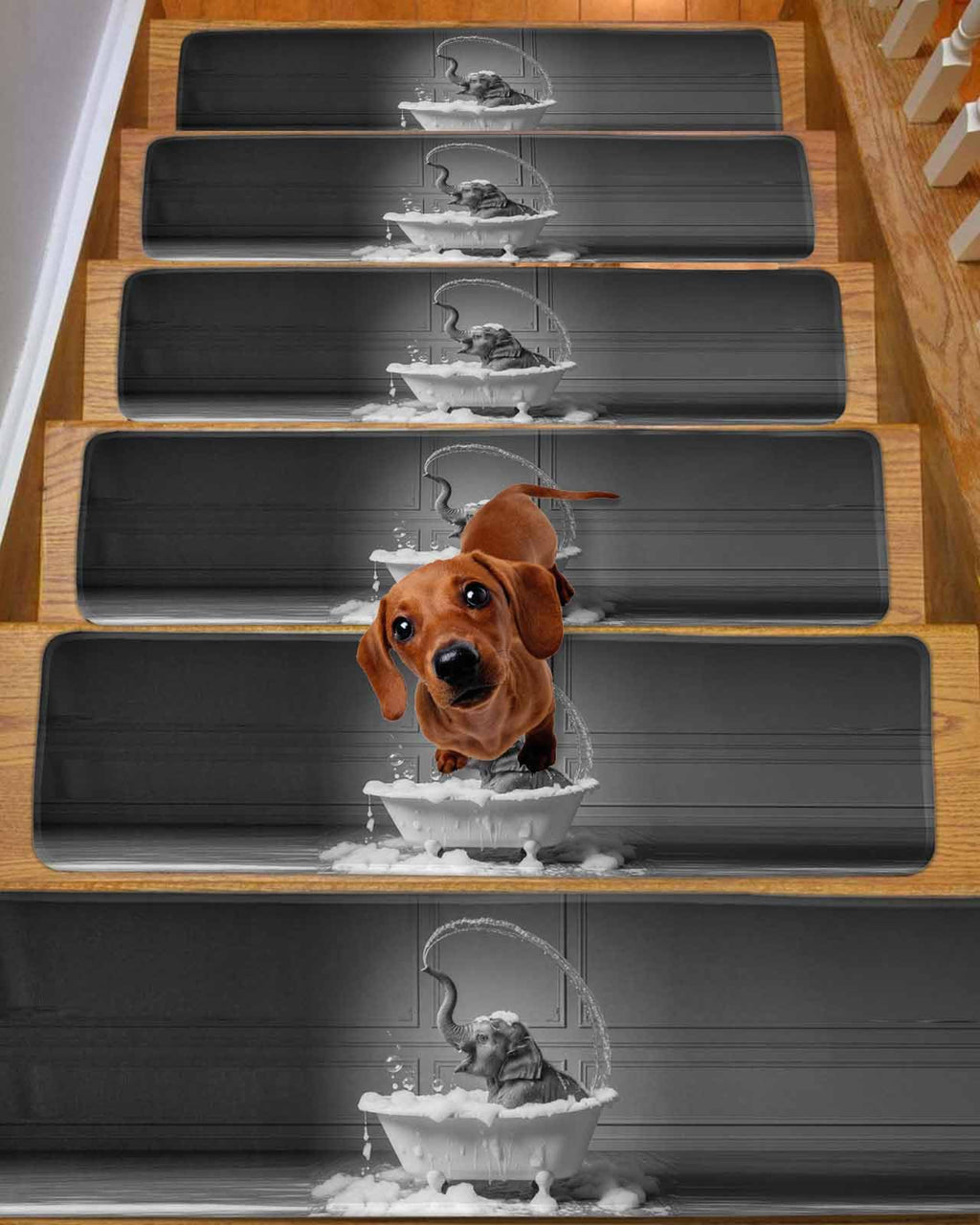 Grey Non Slip Stair Treads 15PCS Y606