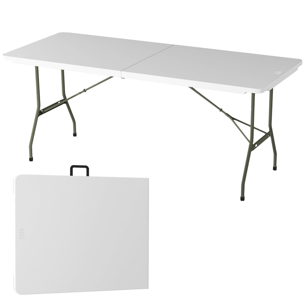 White 6ft Portable Folding Table Q81240