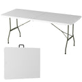 White 6ft Portable Folding Table Q81240