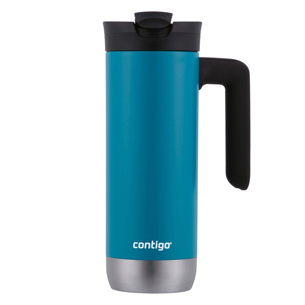 Vacuum-Insulated Stainless Steel Travel Mug 2-Pack & Stainless Steel Travel Mug with Handle and Leak-Proof Lid N504