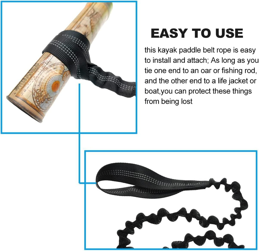 2 Pack Stretchable Paddle Leash with Carabiner D104406