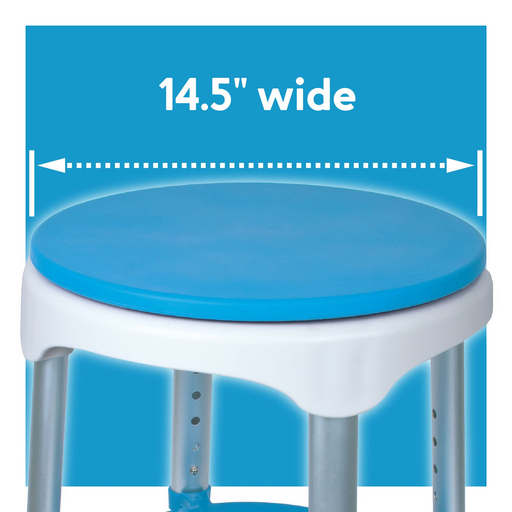 Adjustable Rotating Bath and Shower Stool with Storage Tray I182