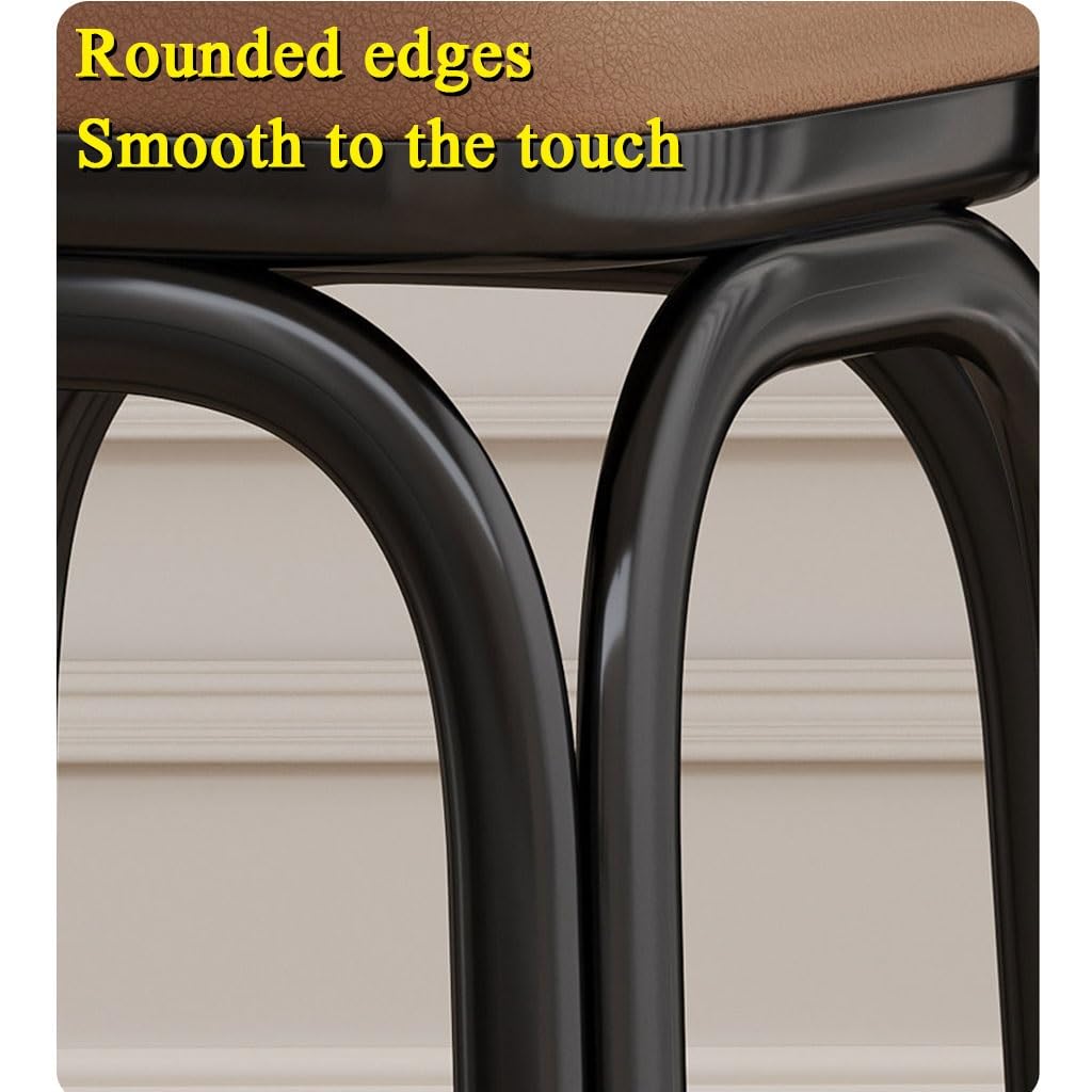 Light Grey Square Stacking Stools with Steel Legs K6270