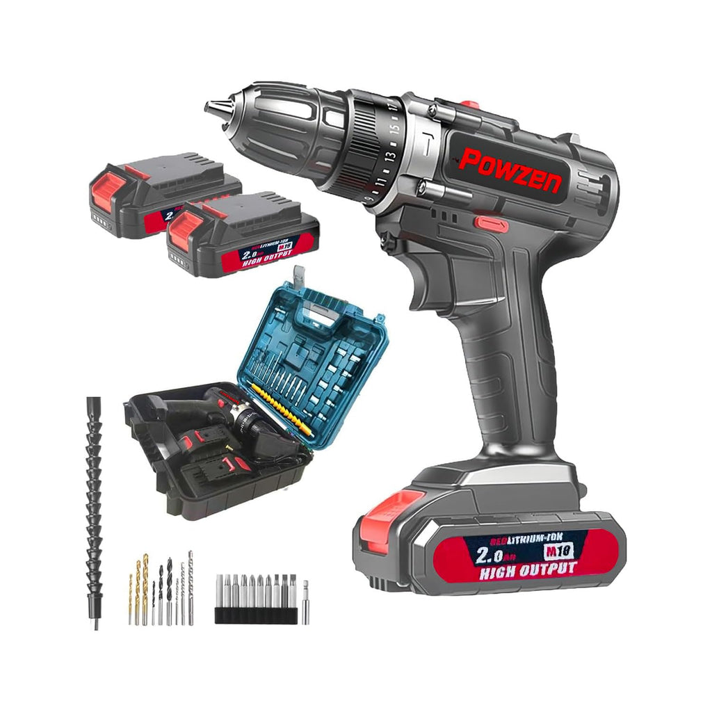 21V Brushless Cordless Power Drill with 2 Battery and Charger N465
