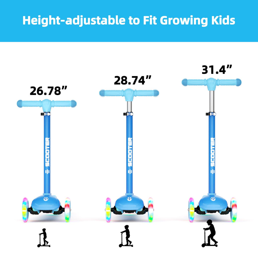 3-Wheel Kids Scooter with Light-Up Wheels R980