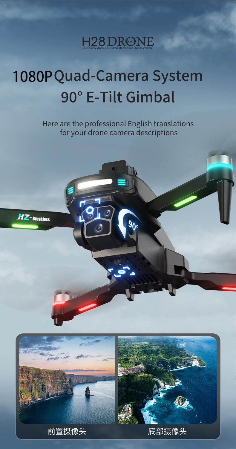 Foldable 1080P Camera Drone with 2 Batteries H55997