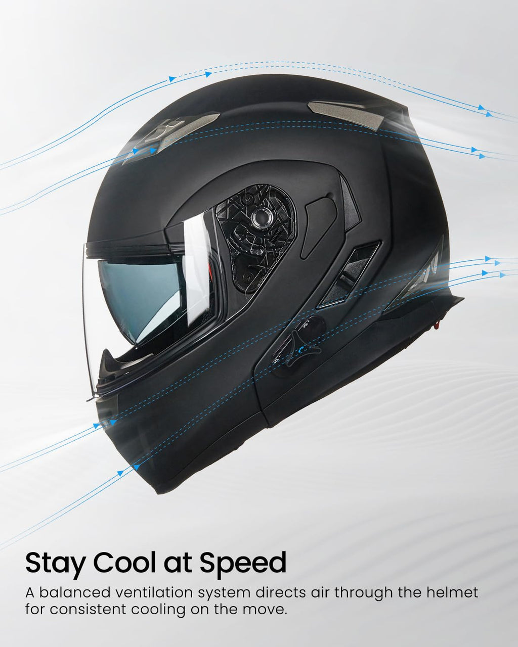 Bluetooth Integrated Modular Motorcycle Helmet S46224