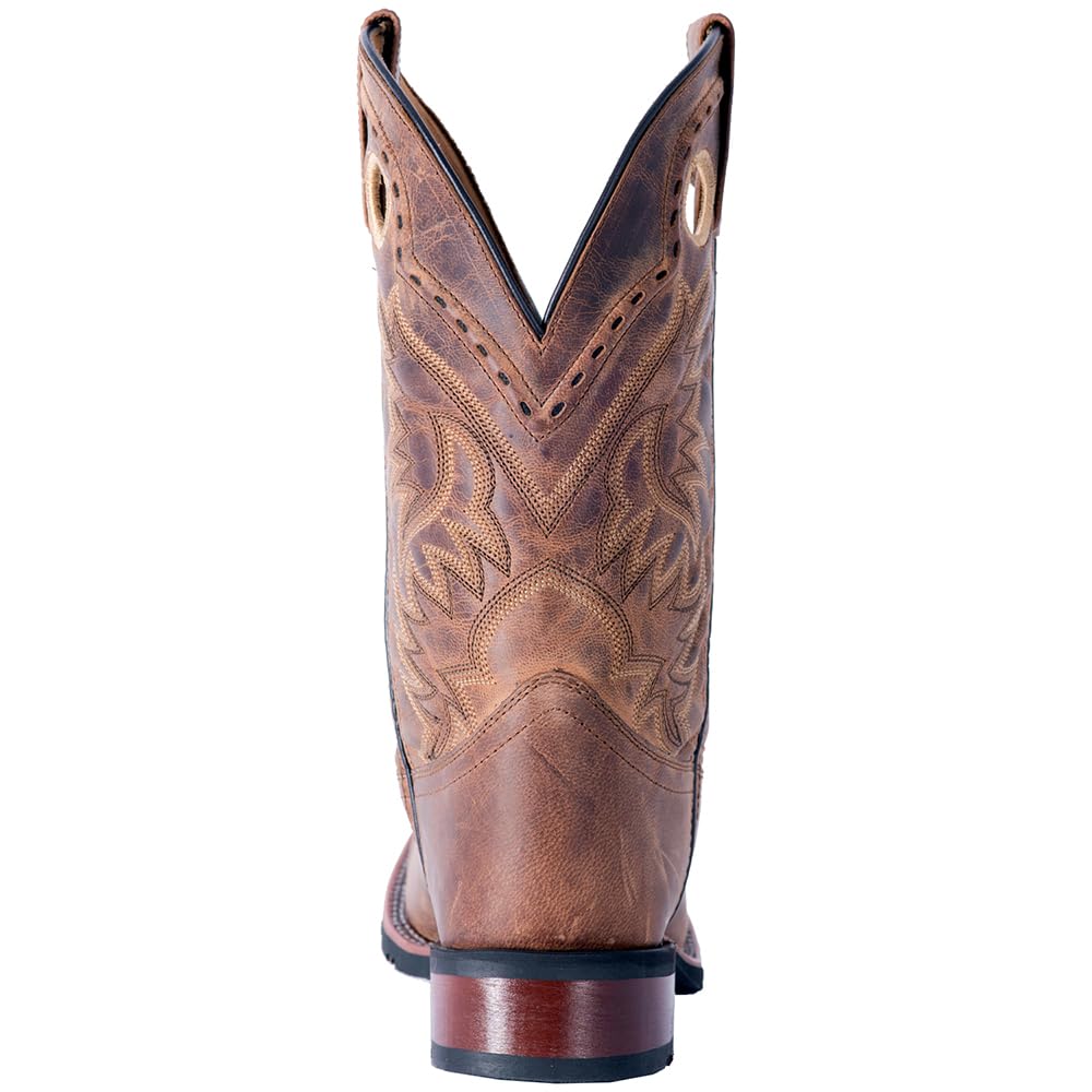 Black Mid Calf Square Toe Pull On Boots E68323
