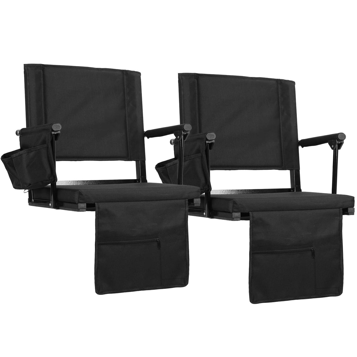 2 Pcs Folding Stadium Seat with Cup Holder C9502