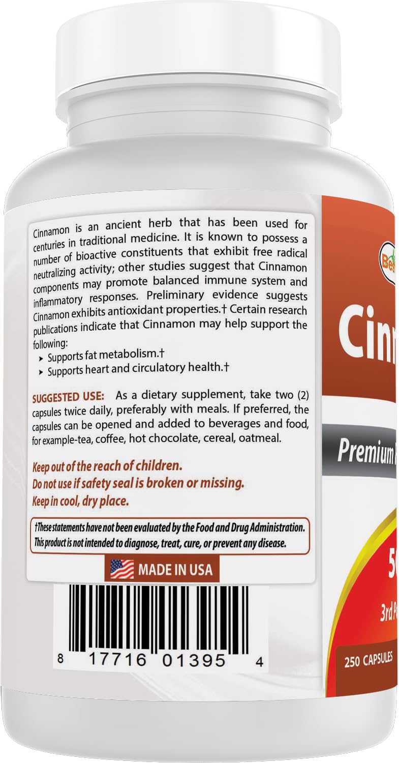 Cinnamon 500 mg 250 Capsules Pack of 2 O229080