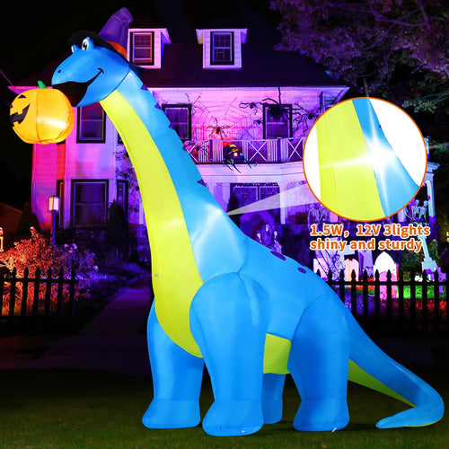 10 FT Animated Inflatable Dinosaur Pumpkin H6192