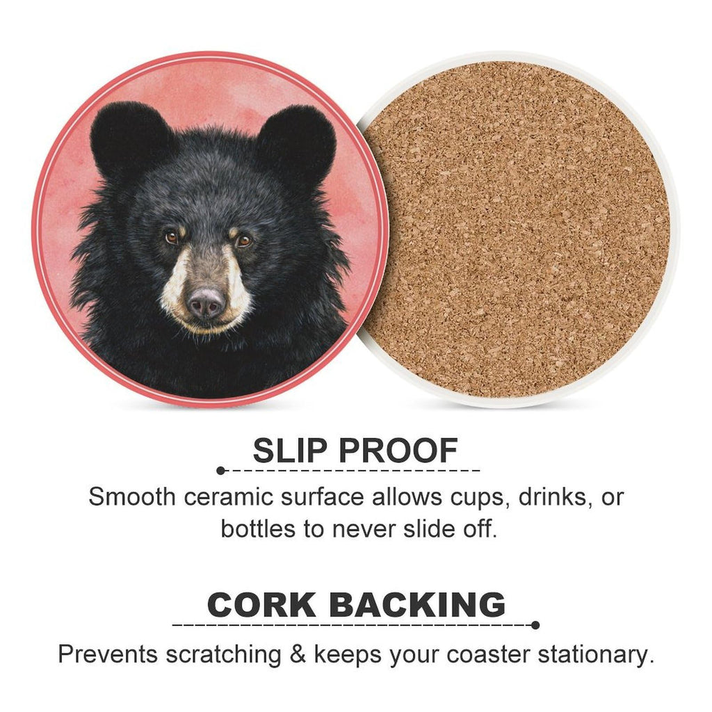 Black Bear Coasters Set of 4 I310