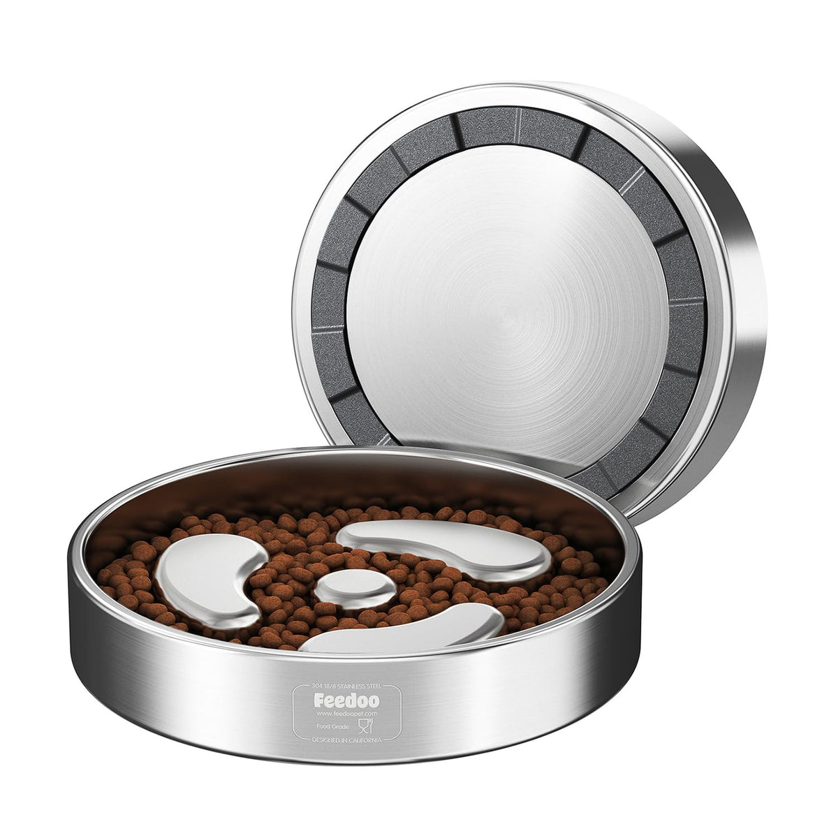 Slow Feeder Dog Bowl 304 Stainless Steel Non-Slip N489