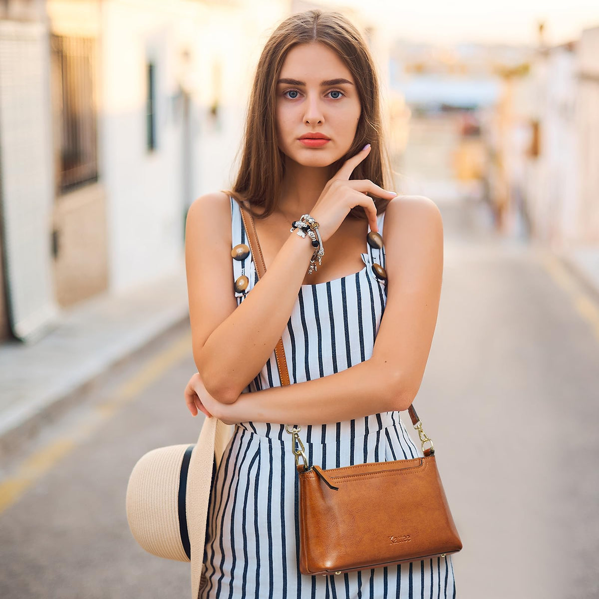 Genuine Leather Crossbody Bag R84601