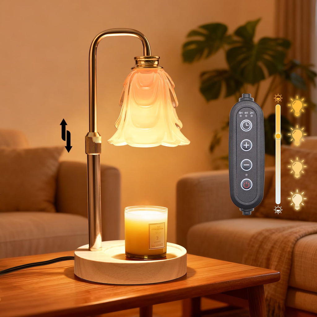 Adjustable Height Candle Warmer Lamp with Timer and Dimmer X8513