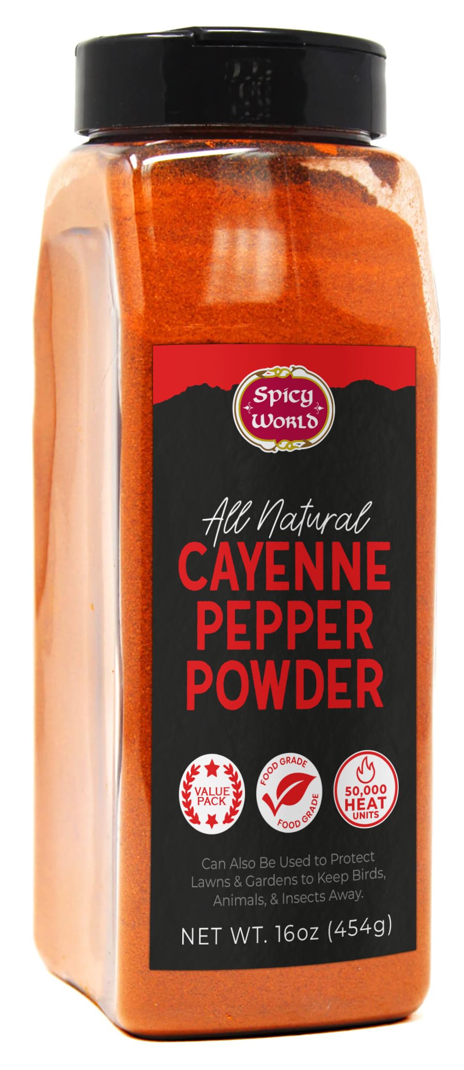 Cayenne Pepper Powder 16oz Jar 50,000 SHU Gluten Free P890