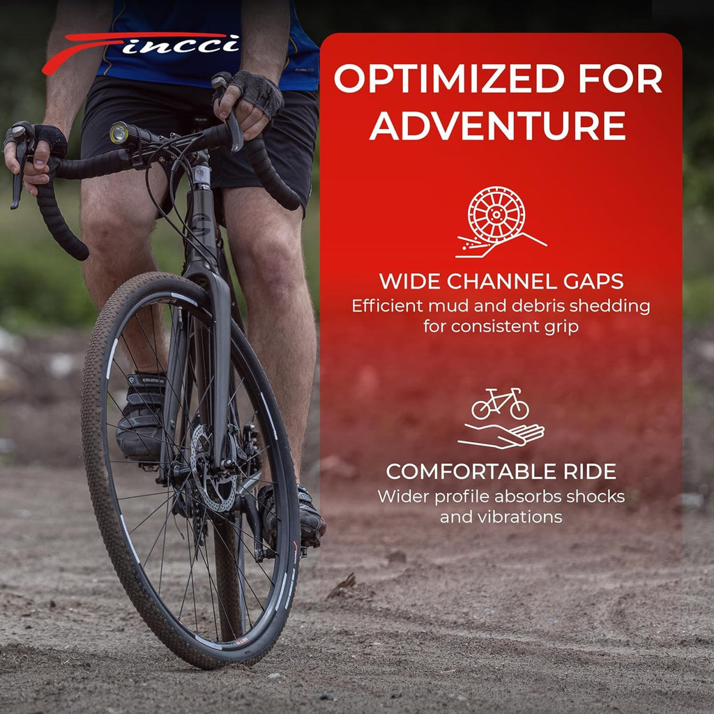 700x38c Gravel Bike Tires & Tube Foldable R5544