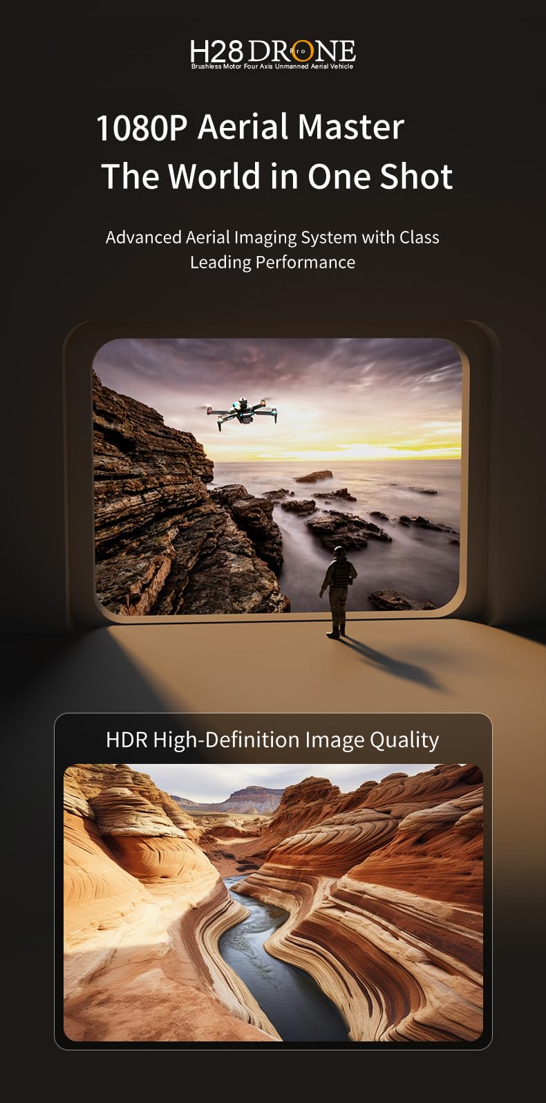 Foldable 1080P Camera Drone with 2 Batteries H55997