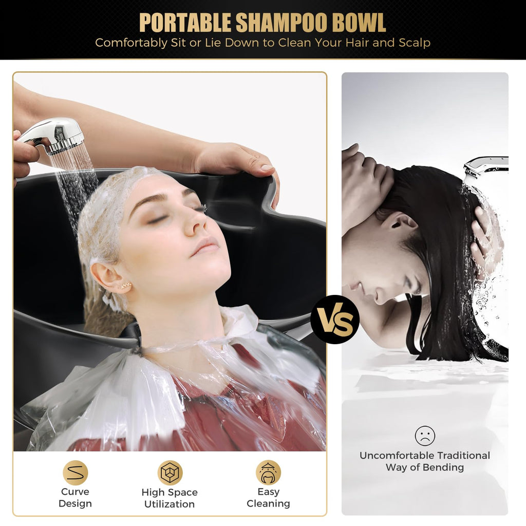 Portable Salon Shampoo Sink Basin with Electric Pump V856232