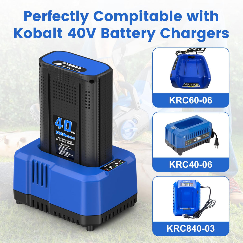 40V Battery with Charger Kit for Cordless Power Tools F65978