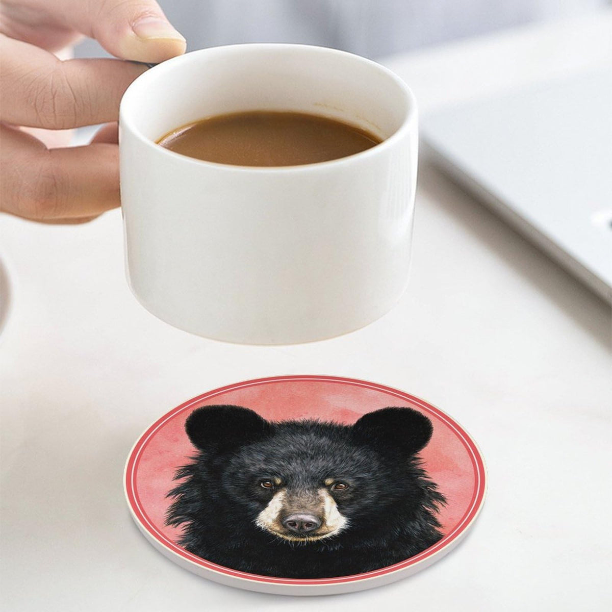 Black Bear Coasters Set of 4 I310