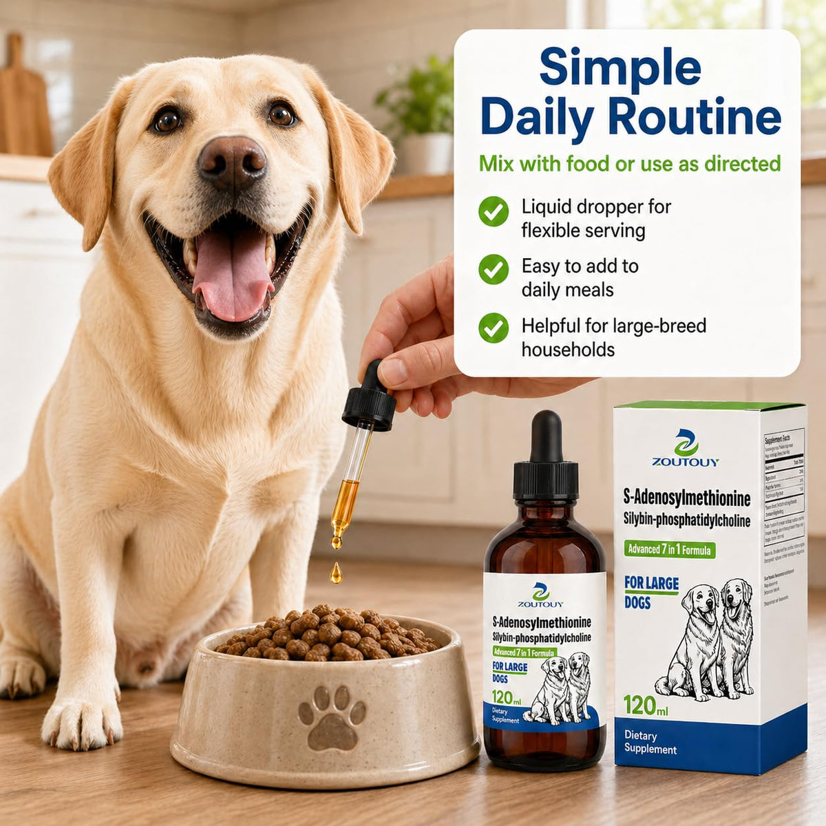 Dog Liver Supplement with Silybin, Milk Thistle, 120ml Q596