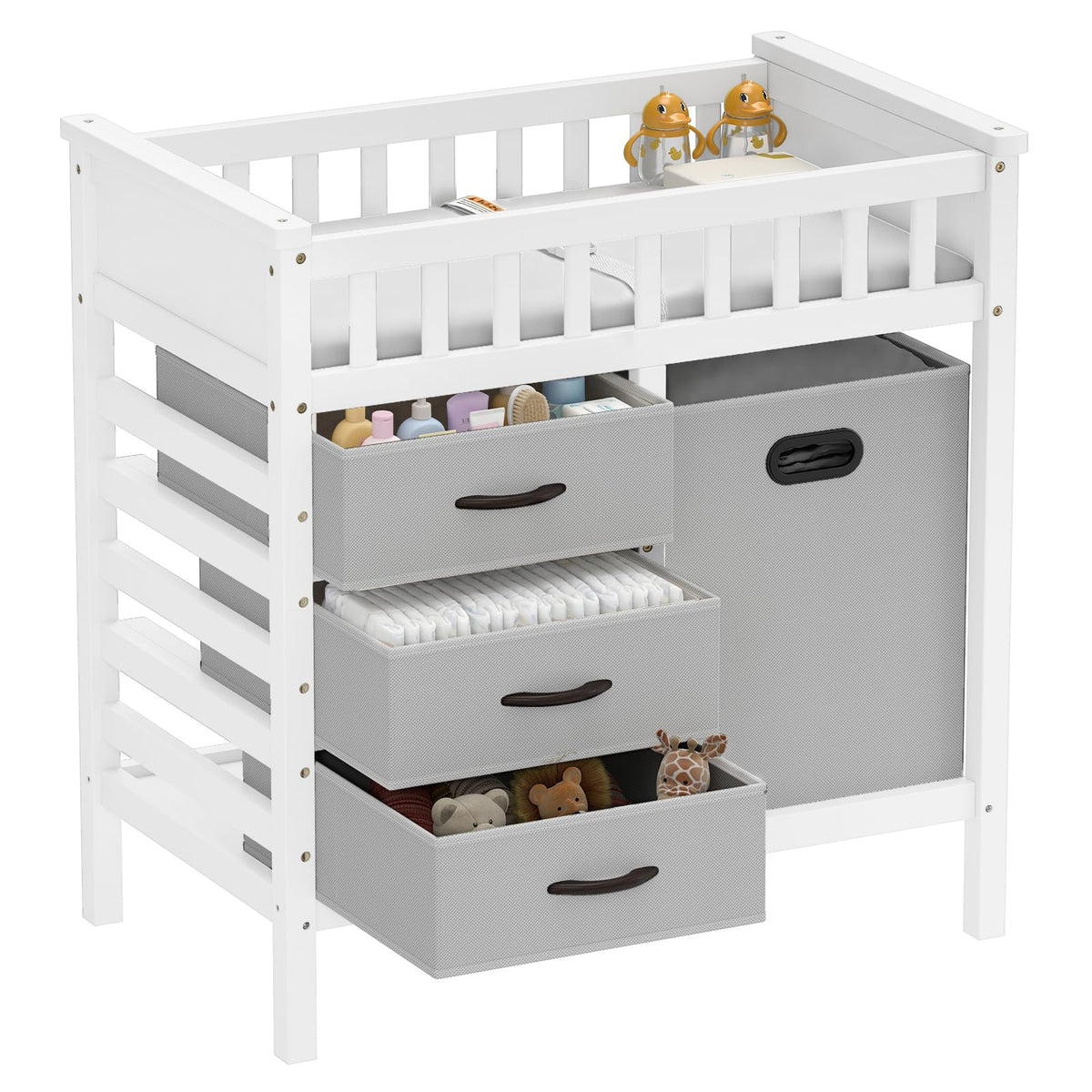 Wooden Baby Changing Table with 3 Storage Drawers O52177