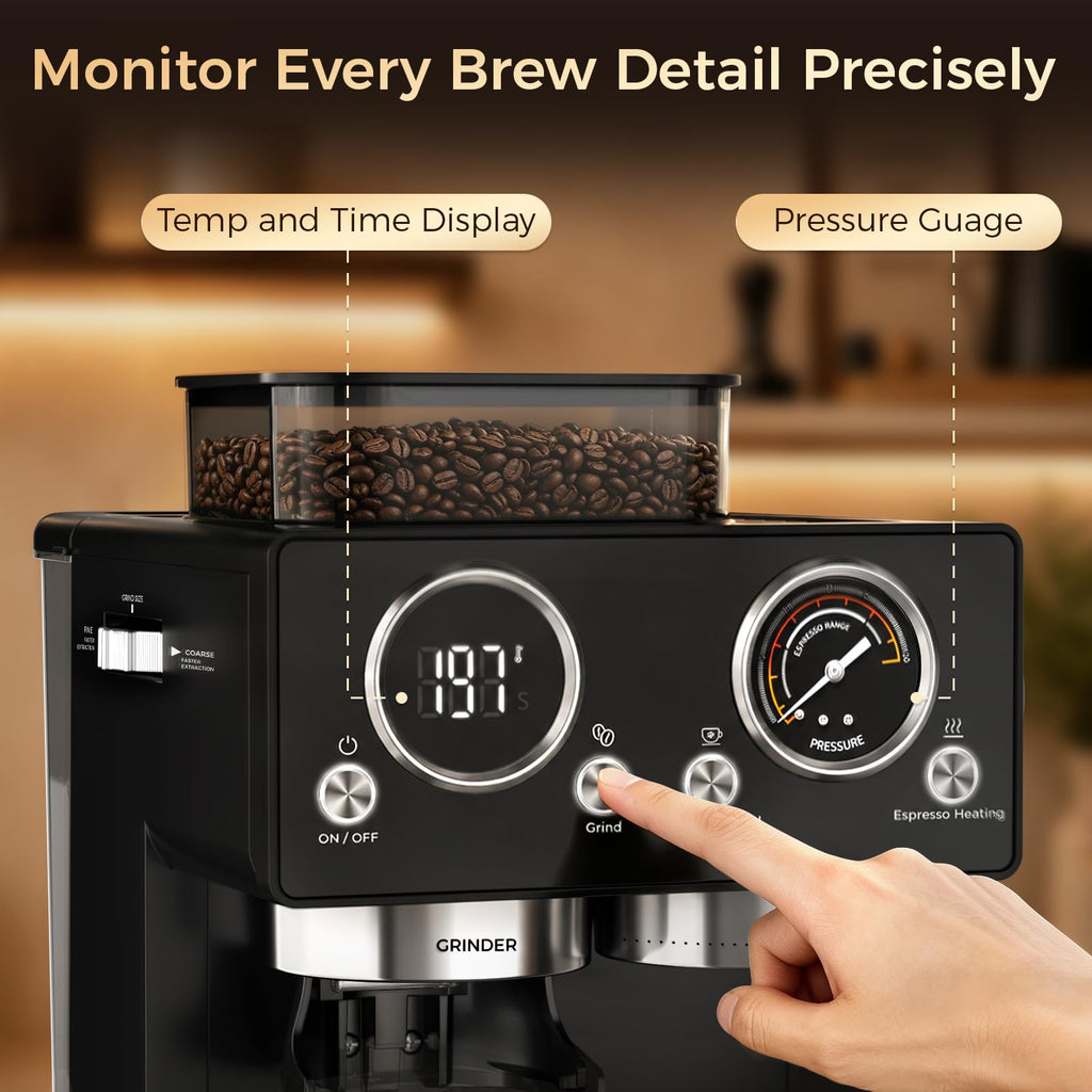 20Bar Espresso Machine with Conical Burr Grinder A154