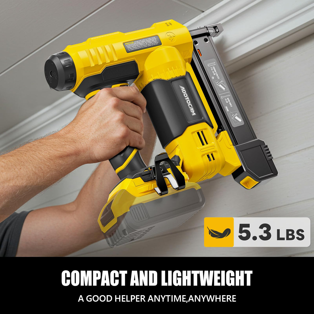 Cordless Brad Nailer 2 in 1 Nail Gun with 1000 Nails and 500 Staples U6464
