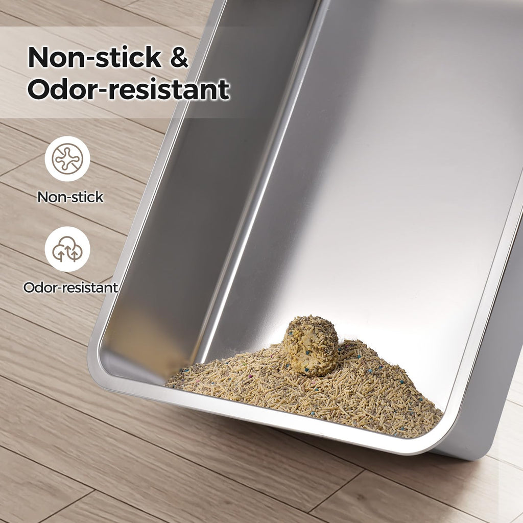 XXXL Stainless Steel Litter Box with Lid R1192