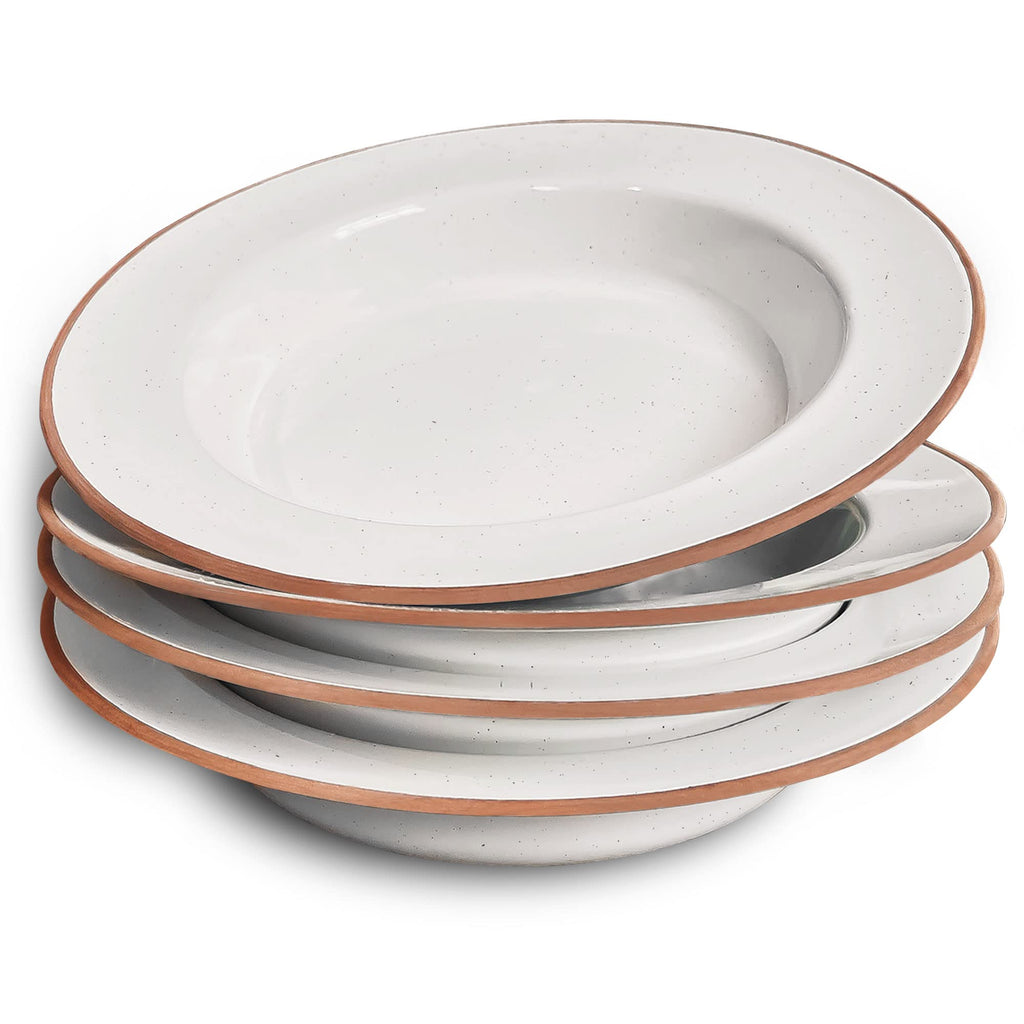 Ceramic Wide Rimmed Soup Bowl 25oz Set of 4 C2617