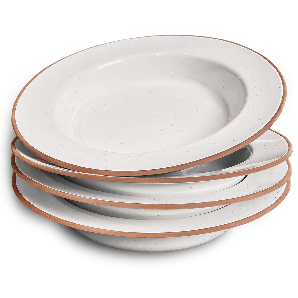 Ceramic Wide Rimmed Soup Bowl 25oz Set of 4 C2617