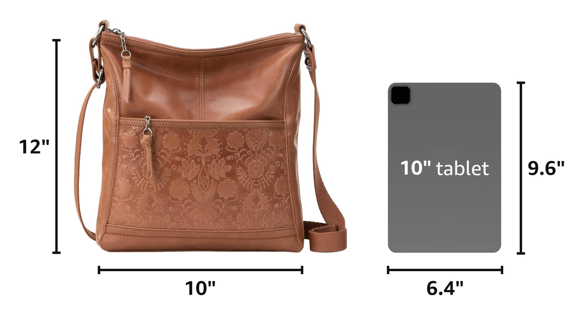 Leather Crossbody Purse with Zipper Closure M491