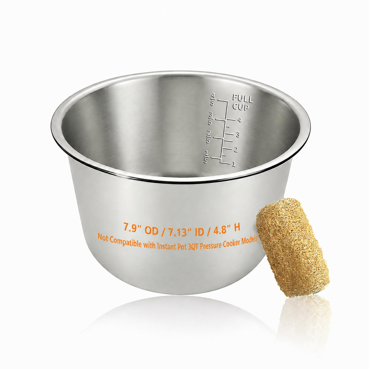 Stainless Steel Replacement Inner Pot Bowl D142