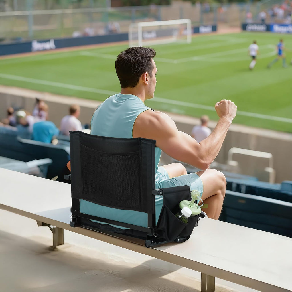 2 Pcs Folding Stadium Seat with Cup Holder C9502