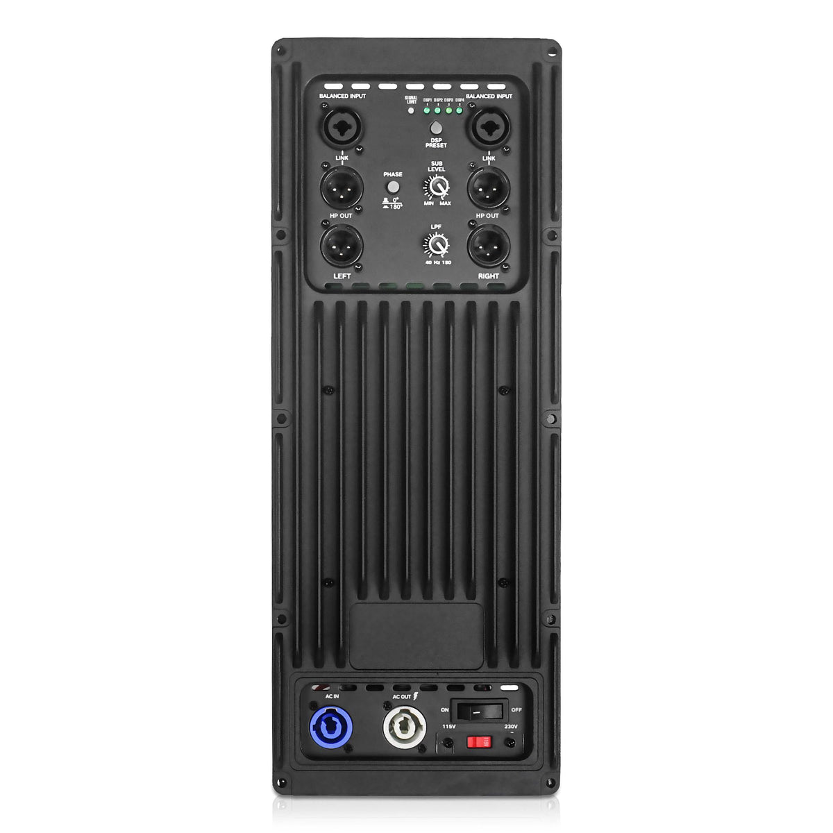 18" 1600W Powered PA/DJ Subwoofer with Class-D Amplifier, Birch Plywood, Black Y929