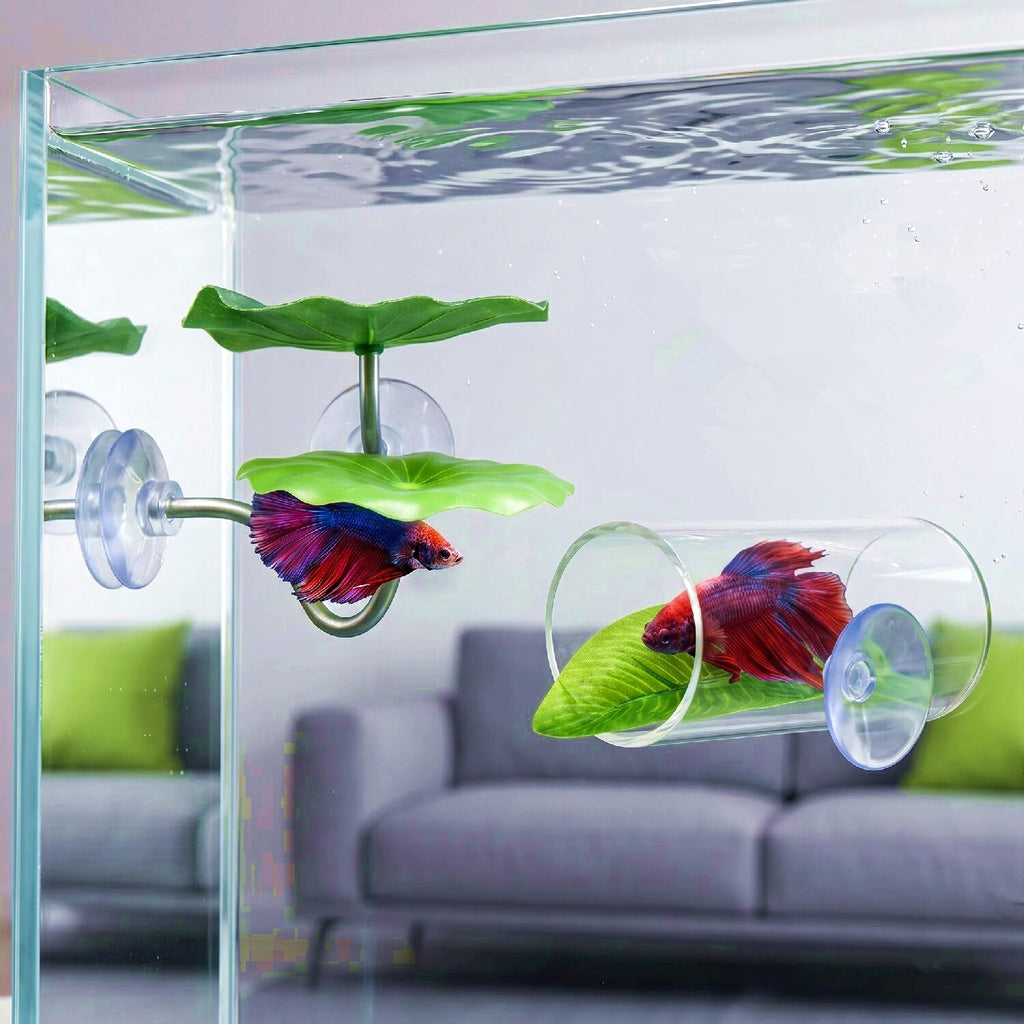 Betta Fish Hammock Tunnel Leaf Pad Resting Bed S702903