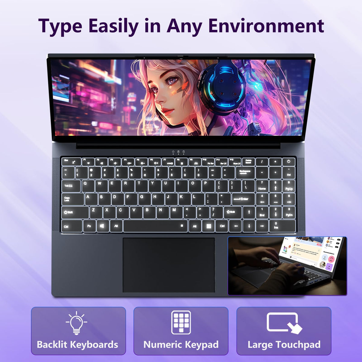 16GB RAM 256GB SSD Core i5 16" IPS FHD Laptop Computer M452975
